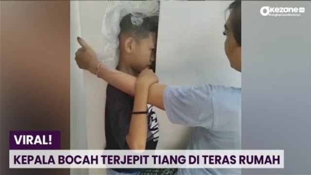 Viral, Kepala Bocah Terjepit Tiang di Teras Rumah