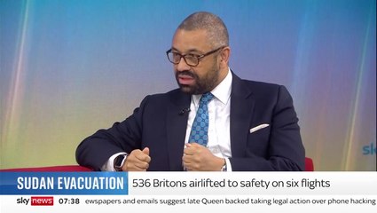 Cleverly warns UK evactations from Sudan could be ‘impossible’ once ceasefire ends