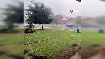 Aniden başlan dolu hayatı felç etti! Bunlar beyzbol topu değil dolu