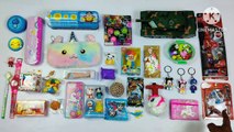 Unicorn pencil box, character erasers, sharpners, Stationery, pink watch, fridge magnet, pencils