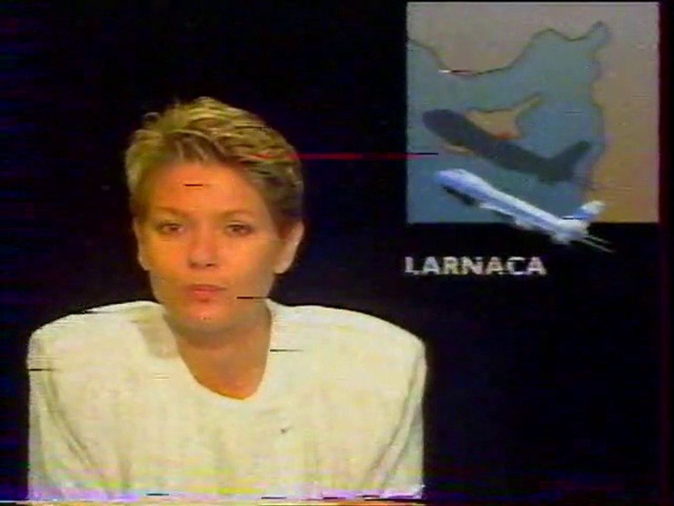 La 5 - 10 Avril 1988 - Bandes annonces, début JT 20H (Marie-France Cubadda)
