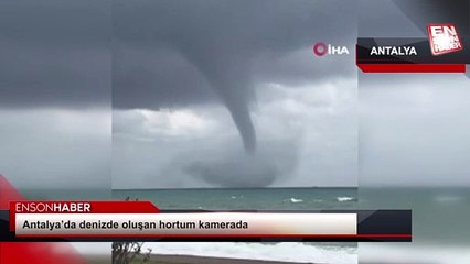 Antalya'da denizde hortum oluştu