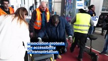 Protests for disabled rights held in France ahead of Paris Olympics and Paralympics