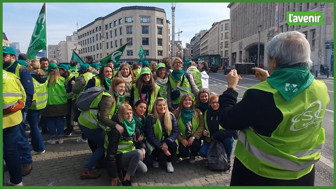 Manifestation des enseignants : entre 3.000 et 5.000 manifestants défilent à l'appel des syndicats socialistes et libéraux
