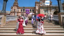 España | Los sevillanos celebran la Fiesta de Abril bajo un episodio de calor extremo