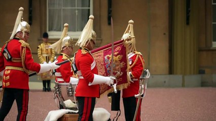 King presents new Standards and Colours to Armed Forces