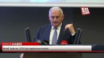 Binali Yıldırım, İZTO’da toplantıya katıldı