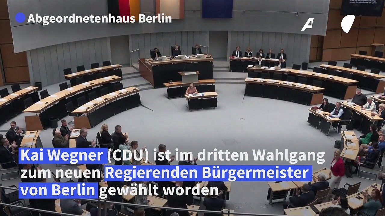 Wegner in drittem Durchgang zu neuem Berliner Regierungschef gewählt
