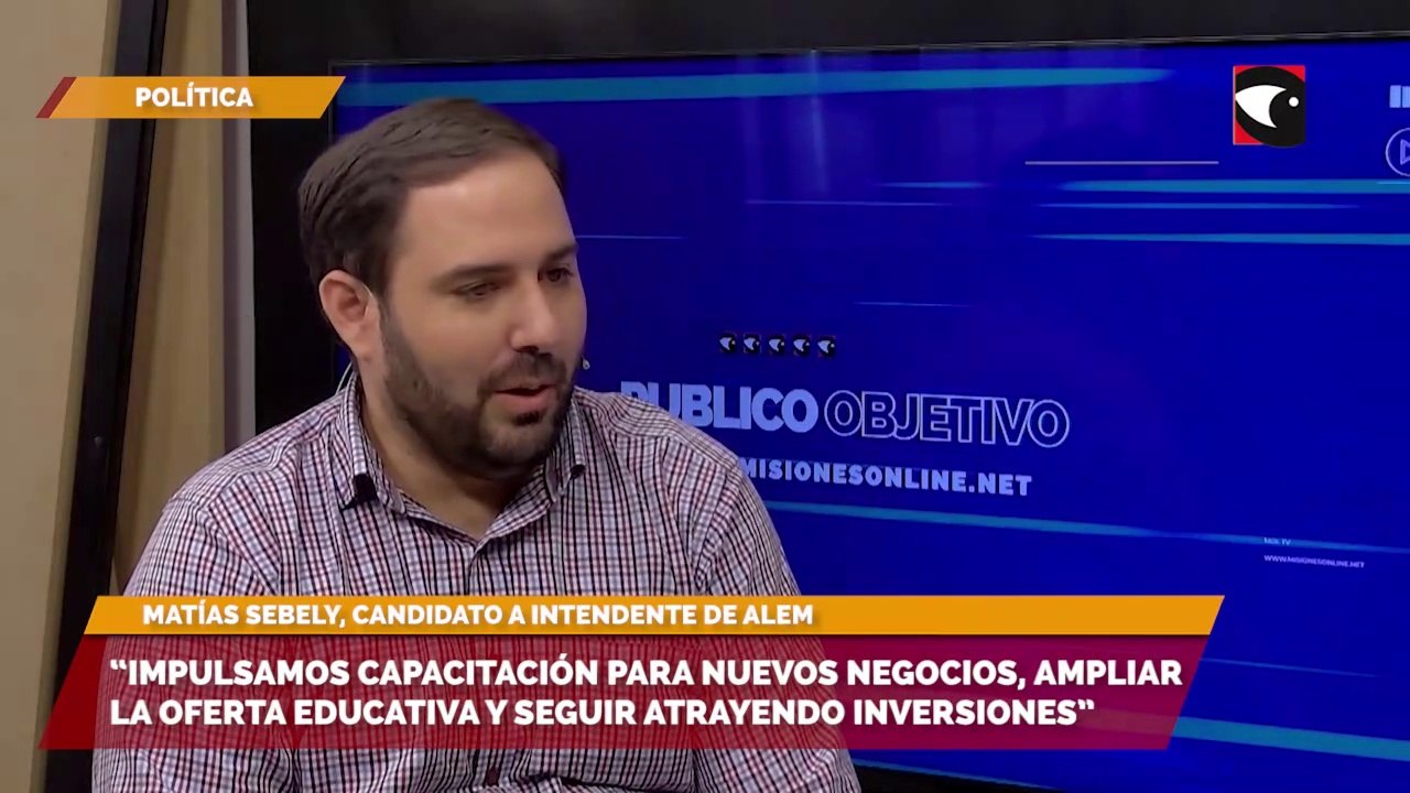 “Una Escuela Municipal de Negocios, más descentralización y gestión para nuevas inversiones”, parte de las propuestas del candidato a Intendente de Alem, Matías Sebely