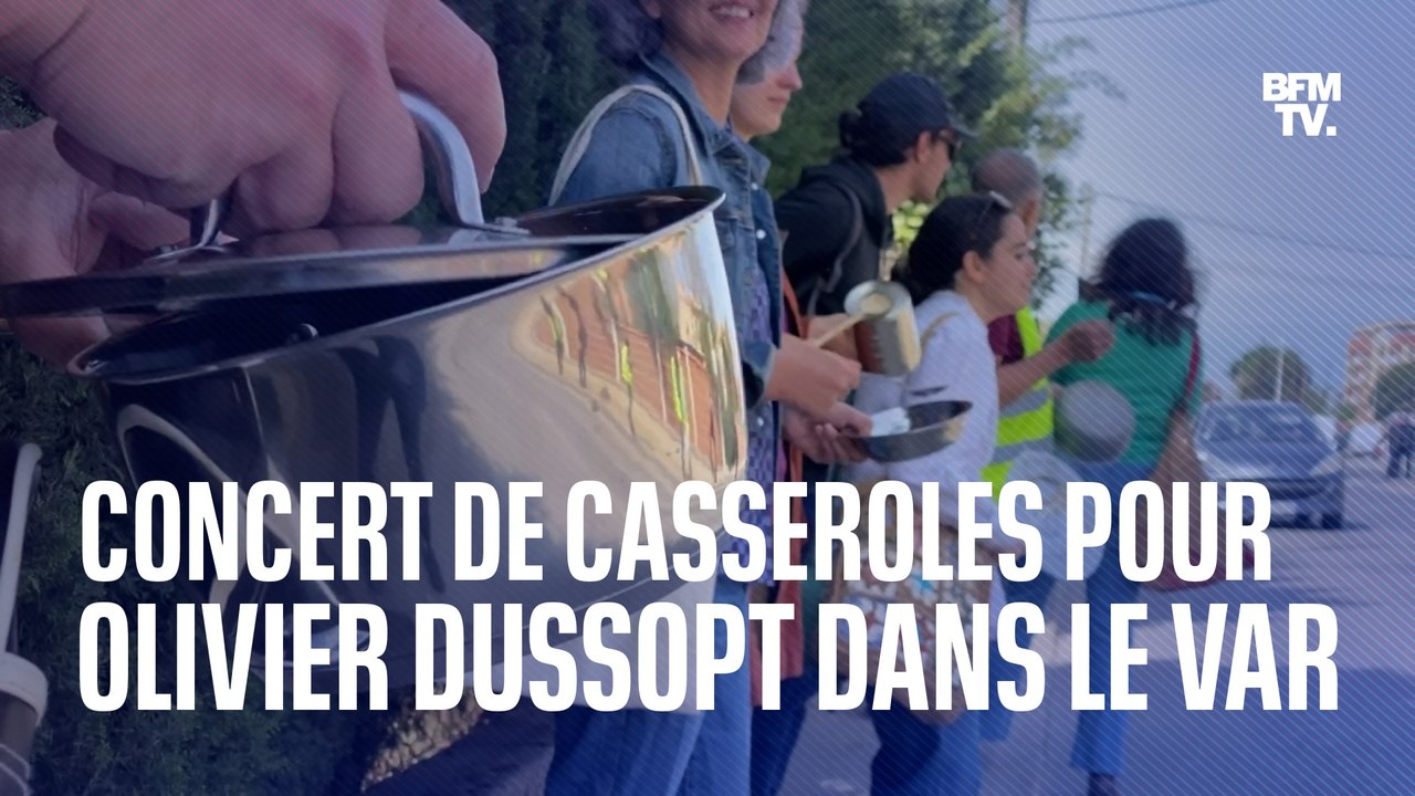 Concert de casseroles pour le ministre du Travail, Olivier Dussopt à La Seyne-sur-Mer