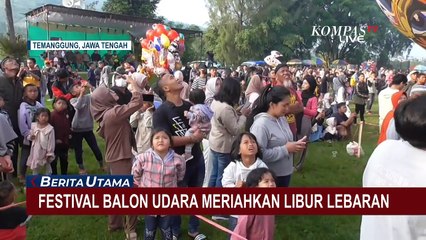 Puluhan Balon Udara Hiasi Langit Lereng Gunung Sumbing Temanggung