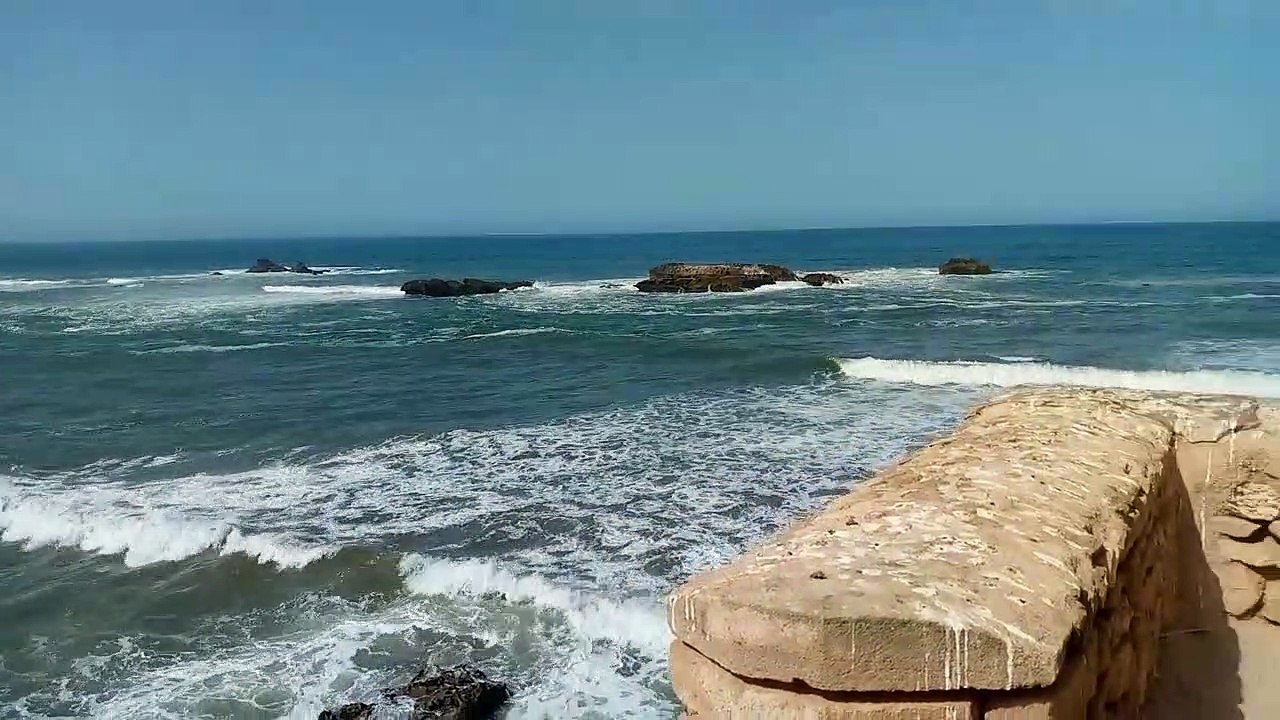 منظر رائع بحر الصويرة الجميلة من فوق
