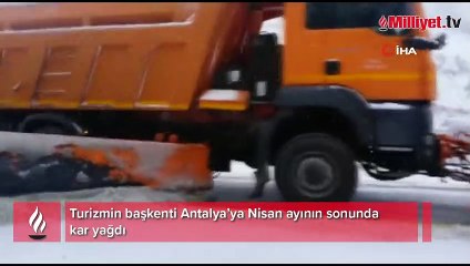 Antalya nisan ayında beyaza büründü