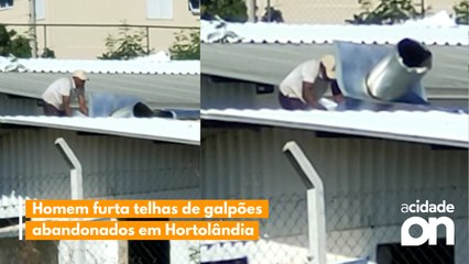 Homem furta telhas de galpões abandonados em Hortolândia