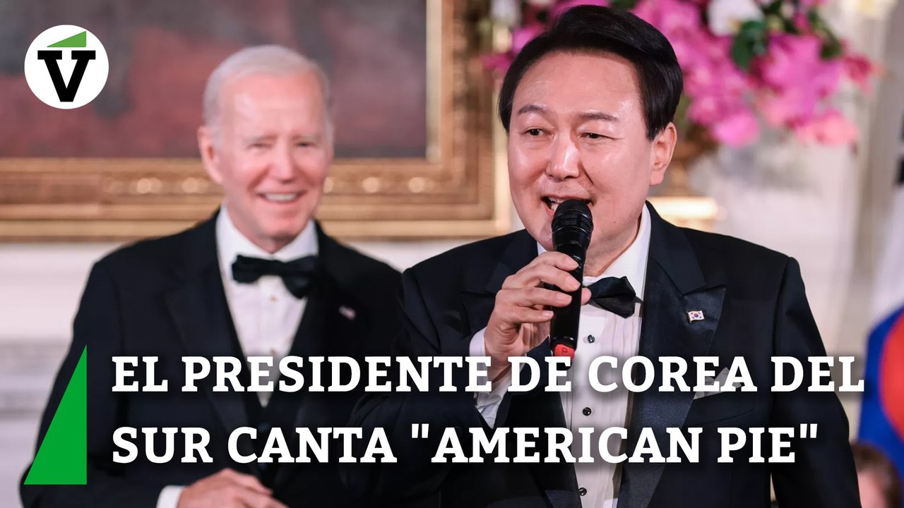 Biden hace cantar "American Pie" al presidente de Corea del Sur en la Casa Blanca