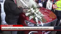 Bursa'nın gelin arabası Togg oldu: Anadolu kırmızısı gelin gibi süslendi