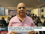 Táchira | GMVV entrega títulos de propiedad a 41 familias de San Cristóbal