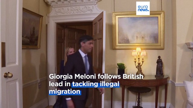Sunak says UK and Italy aligned as he welcomes right-wing Meloni to London