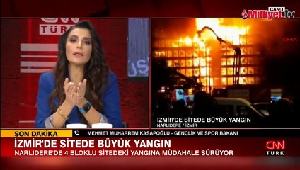 Bakan Kasapoğlu: Narlıdere'deki sitede çıkan yangında: Can kaybı yok