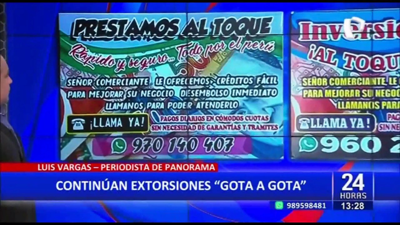 Luis Vargas explica modalidad de estafa 'gota a gota'