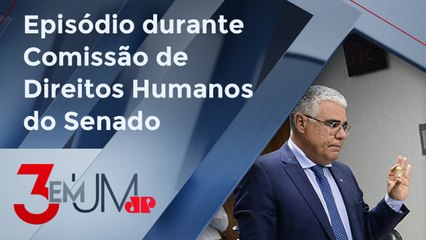 Eduardo Girão tenta entregar ‘feto’ de mentira a ministro, que recusa