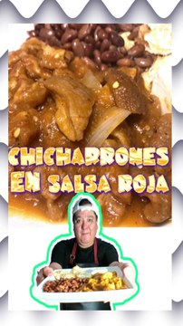 chicharrones en salsa roja seran tu antojo preferido #foodchallenge #foodie #mexico