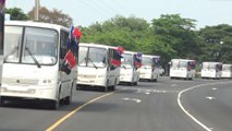 Buses rusos recorren Chinandega y León