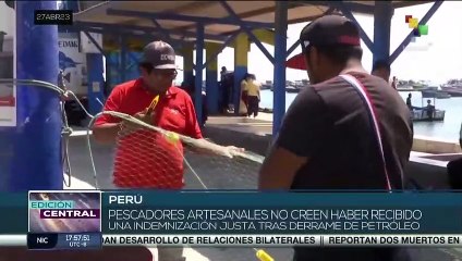 Descargar video: Perú: Pescadores artesanales reclaman indemnización tras derrame de petróleo ocurrido hace un año