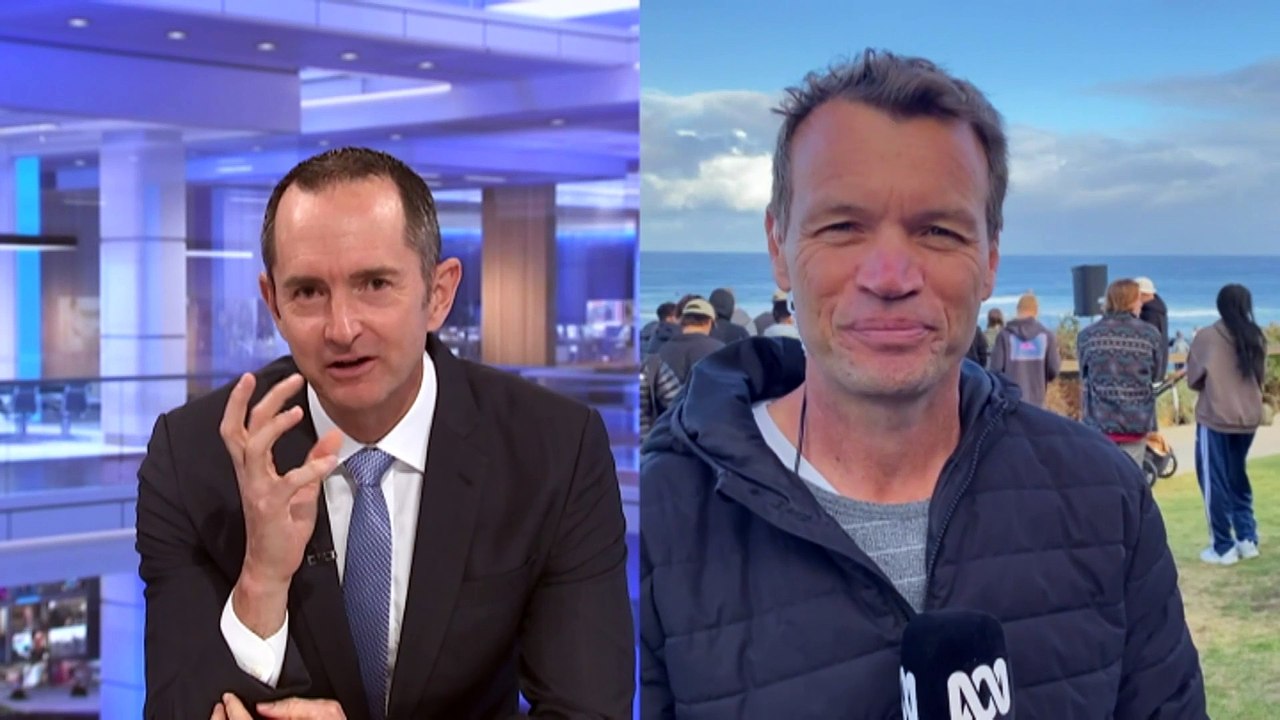 Finals day at the Western Australian surfing competition at Margaret River