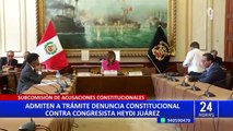 Heidy Juárez: admiten a trámite denuncia constitucional en su contra por recorte de sueldos