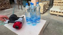 EXPERIMENT Nail Gun vs Bottled Water  Can Water Explode_
