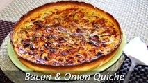 Bacon & Onion Quiche - Easy Quiche Recipe with NO Heavy Cream