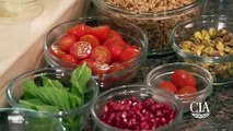 Farro Salad with Tomatoes, Pistachios, and Pomegranate Seeds