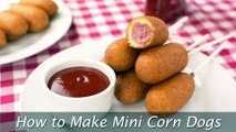 How to Make Mini Corn Dogs - Easy Homemade Corn Dogs Recipe