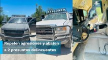 Aseguran 6 vehículos con armas y abaten a 2 presuntos delincuentes en Tamaulipas