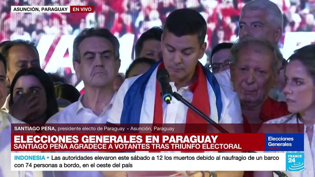 No los vamos a defraudar : Santiago Peña es el presidente electo de Paraguay