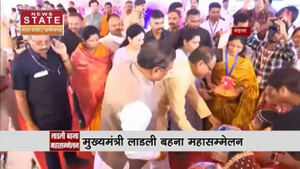 सीएम शिवराज सिंह मंडला में लाड़ली बहना योजना में शामिल हुए, गवर्नर भी शामिल