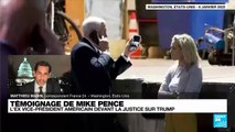 Assaut du Capitole: L’ex vice-président de Donald Trump, Mike Pence, a témoigné devant la justice dans le cadre de l’enquête sur l’ancien président américain - VIDEO