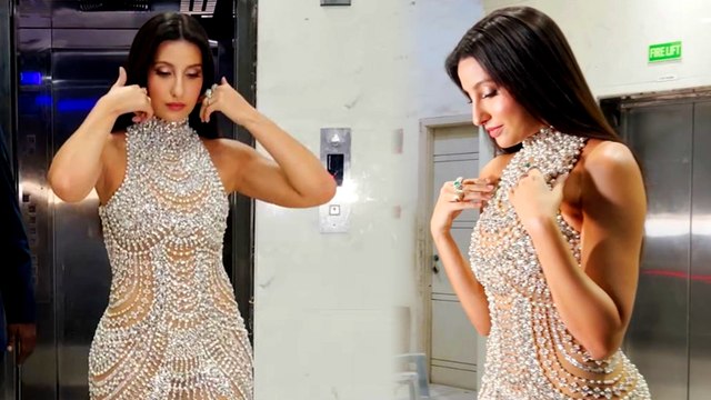 Nora Fatehi ने पहनी Mirror जैसी अजीबो गरीब ड्रेस, लोग बोले प्रॉब्लम होगी मैडम