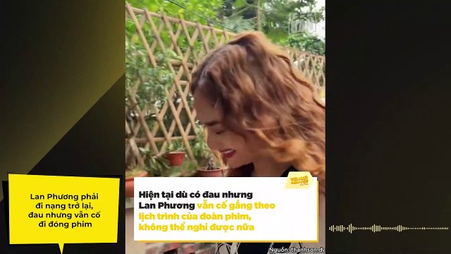 Lan Phương phải đi nạng trở lại, đau nhưng vẫn cố đi đóng phim | Điện Ảnh Net