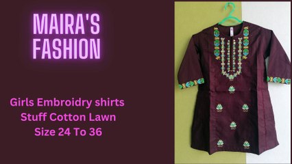 New Cotton embroidery shirt design for Girls 2023