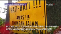 Rem Blong! Jalur Maut Gotean Cangar Pacet Kembali Memakan Korban, 6 Pemotor Hampir Terjun ke Jurang