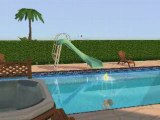 Ma sims dans sa piscine