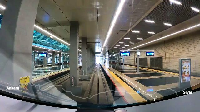 2 dakikalık Ankara-Sivas Hızlı Tren seyahati videosu