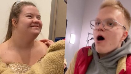 Teen With Autism Goes Viral For Heartwarming Reaction To Girlfriend's New Dress | Happily TV