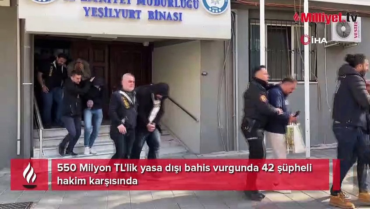 İzmir merkezli 550 milyon liralık yasa dışı bahis operasyonu! 42 şüpheli adliyede