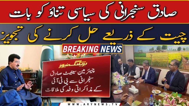Chairman senate Sadiq Sanjrani meet PTI delegation