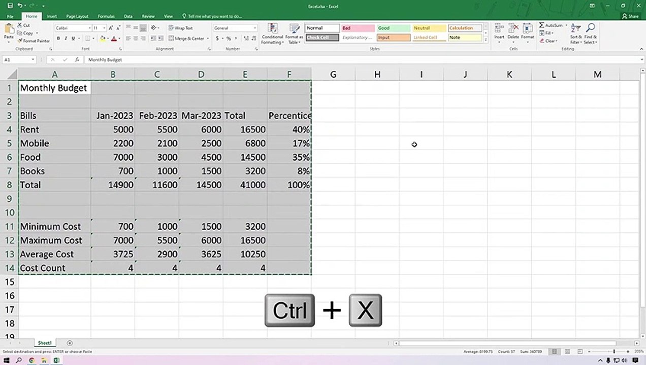 Modifying an Excel Worksheet