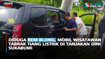 Diduga Rem Blong, Mobil Wisatawan Tabrak Tiang Listrik di Tanjakan Dini Sukabumi