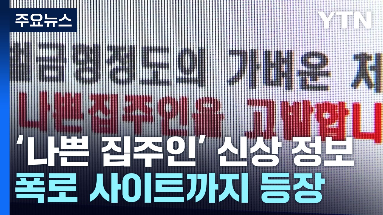 "돈 더 내도 월세로"...'나쁜 집주인' 신상 공개까지 / YTN